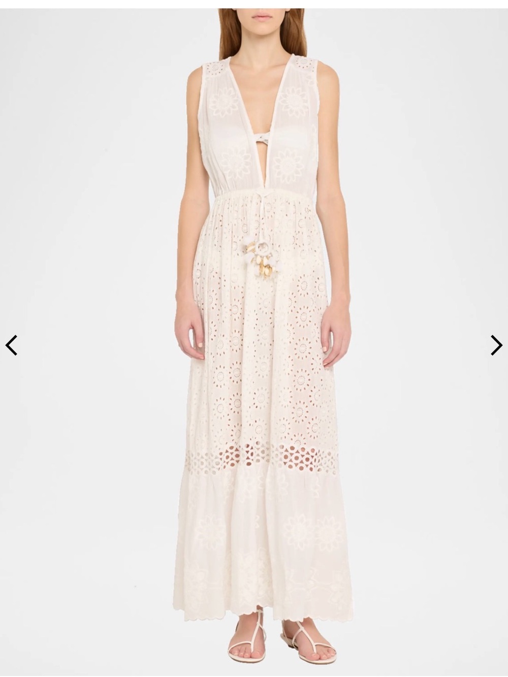 Ramy Brook - Paxton Maxi Coverup Dress - White size Large NWT